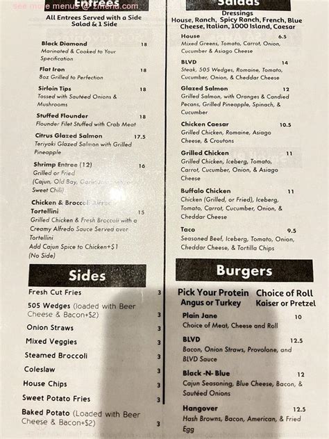 505 williamsport menu